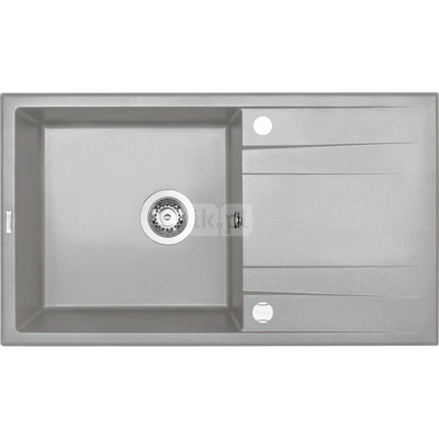 Zlew. eridan szary metalik granit 1k z/o 860x500x203, 3,5" + osprzęt space-saver click