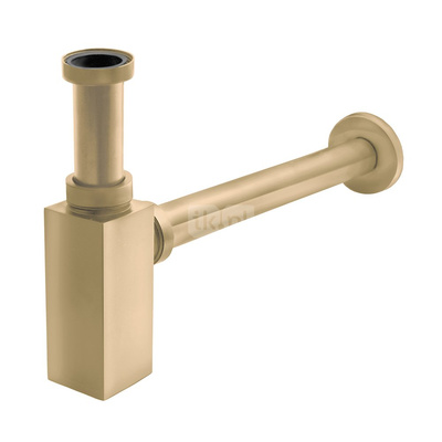 SYMSK06 Syfon mosiężny kwadratowy złoty