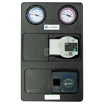 Grupa pompowa AFRISO PrimoTherm K 180-2 DN 25 WP 3-WM-R GZ x GW 1 1/2'' x 1'', z zaworem mieszającym, z izolacją, z pompą obiegową Wilo Para SC 25/6