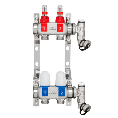 Rozdzielacz stalowy ogrzewania podłogowego Invena Prov