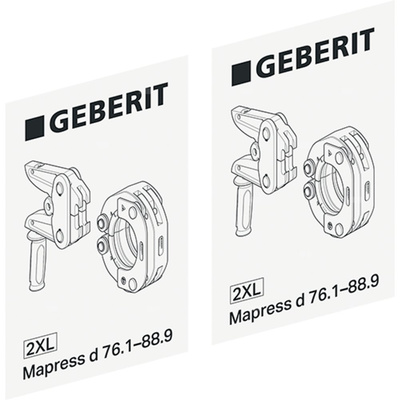 Zestaw naklejek do opasek zaciskowych Geberit Mapress d76,1–88,9 [2XL] (2 szt.): d=76.1–88.9mm