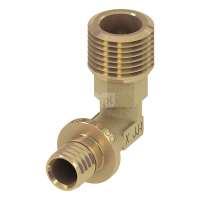 Nypel przejściowy 90' TECE flex, mosiądz, 32 mm x 1'' (zz x GZ)