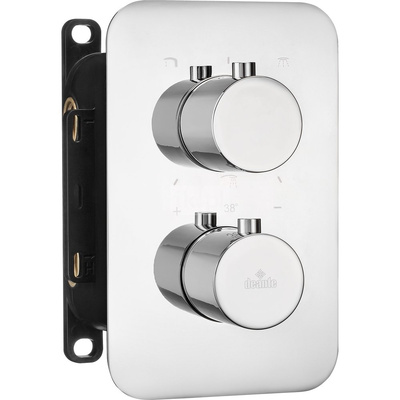 Komplet podtynkowy natryskowy chrom z boxem termostatycznym okrągły