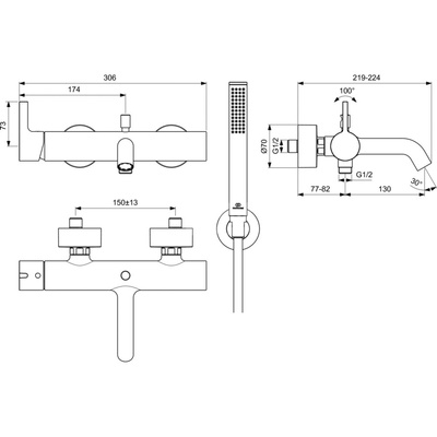 JOY BATERIA WANNOWA-NATRYSKOWA W/ACC SILV STOR