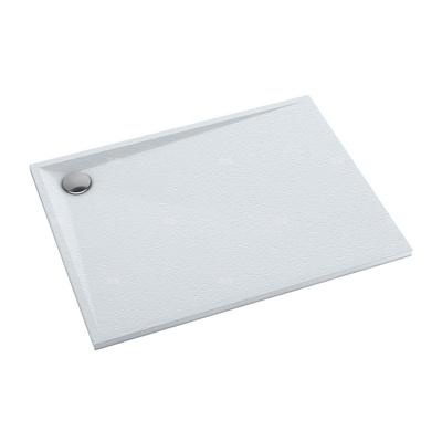 Schedpol Brodzik kompozytowy Stabilsound Plus® Etrusco White Stone 80x120x3 cm, prostokątny