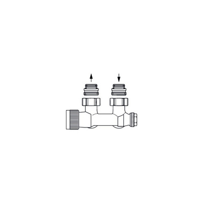Multiblock TQ przyłącze do instalacji 2-rurowej z wkładką QV, kątowe