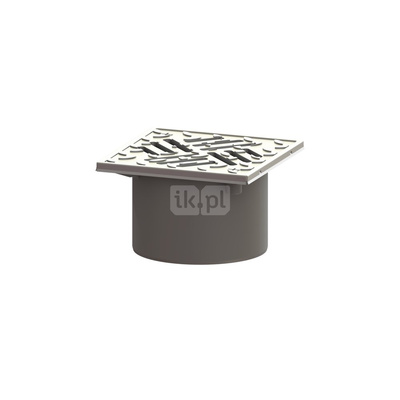 Kratka KESSEL kwadratowa ze stalowai nierdzewnej 138x138mm do wpustu