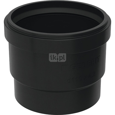 Kielich GEBERIT HDPE, PE / PE (czarny), 40 mm (króciec x mufa wciskowa), 8 mm z uszczelką