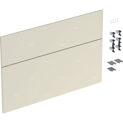 Zestaw frontów szuflad (2 szt.) do dolnej szafki pod umywalkę GEBERIT iCon, kol. sand wysoki połysk szer.900 mm