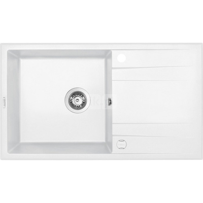 Zlew. eridan alabaster granit 1k z/o 860x500x203, 3,5" + osprzęt space-saver click