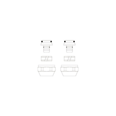 Zestaw przyłączeniowy z pierścieniem zaciskowym OVENTROP NZ mosiądz niklowany 3/4''