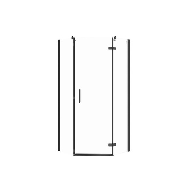 KABINA PRYSZNICOWA PIĘCIOKĄTNA CITY CZARNA 90X90X195 PRAWA TRANS.