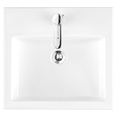 Umywalka mała Koło Twins, B50cm, H17.5cm, T46cm, z otworem na baterię, z przelewem