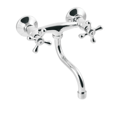 Bateria umywalkowo-zlewkozmywakowa Roma chrom