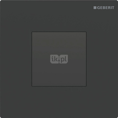 Elektroniczny zawór spłukujący Geberit do pisuaru, zasilanie bateryjne, Typ 20, czarny mat, easy-to-clean, prostokątny