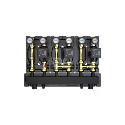 Zestaw DZGP-ECFP-11/ z grupą bezp. i dwoma z zaw. termost. 20-45' C z pompami DEFRO ECOFLOW ENERGY PLUS