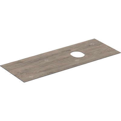 Płyta przykrywająca Geberit do dolnej szafki pod umywalkę stawianą na blat VariForm, z dwiema i trzema szufladami: B=135cm, Orzech włoski hickory / Melamina, struktura drewna