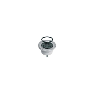 Spust umywalkowy 11/4"x70mm z sitkiem ze stali nierdzewnej i korkiem gumowym