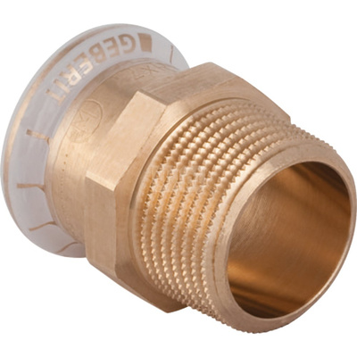 Złączka GEBERIT Mapress Kupfer FKM przejściowa z gwintem zewn., Cu, 1/2'' x 15 mm (GZ x mufa zaprasowywana) z uszczelką