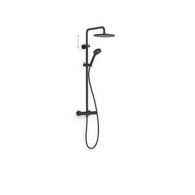 BASE SHOWERS BATERIA TERM. Z DESZCZ. CZARNY MAT