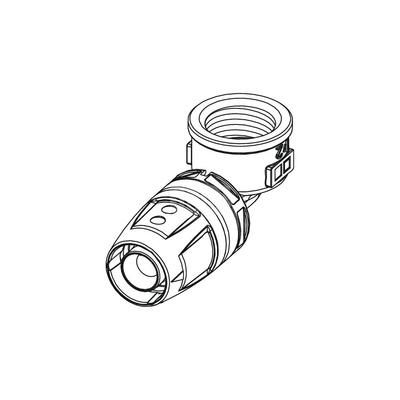 Mufa 90' TECE logo dwuczęściowy, mosiądz, 16 mm x 1/2'' (pz x GW)