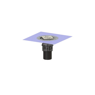 Wpust Ecoguss, DN100, odpł. pionowy, z nasadką Variofix i kratką szczel/ramą nierdz. 120x120