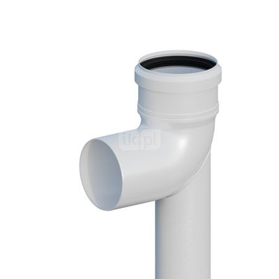 Kolano PP 87 st. DN60mm na podstawie L500mm z uszczelką [EPDM]