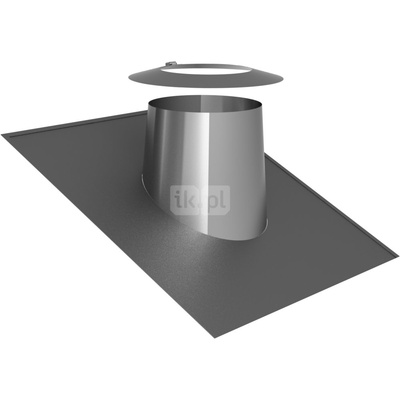 Przejście przez dach 16-25st. stal nierdzewna z kołnierzem fi180mm