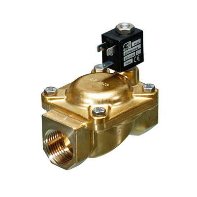 Typ WKB2 - zawór elektromagnetyczny z serwosterowaniem wraz z cewką, normalnie zamknięty, zasilanie: 24V 50Hz, uszczelki i membrana: EPDM, Pnom 2,5 MPa, tmax=140 st.C. DN15 1/2''