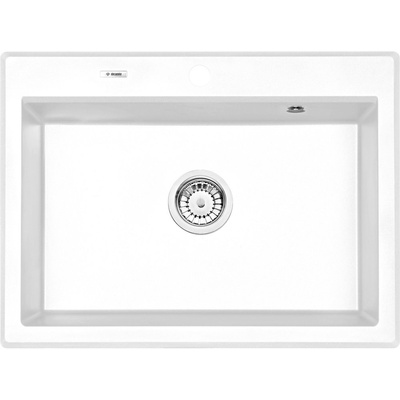 Zlew. eridan alabaster granit 1k 700x520x210, 3,5" + osprzęt space-saver click