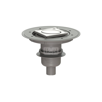 Wpust Classic DN50, odpł. pion., z nasadką Variofix i kratką owal 120x120