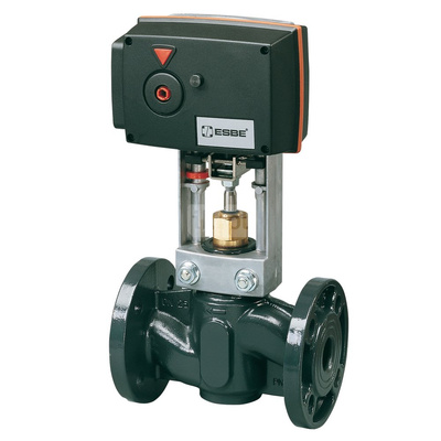 Zawór regulacyjny dwudrożny ESBE VLA325, DN 25 (kołnierz x kołnierz), zabezpieczenie: Powlekanie, PN 16, Kvs: 10 m3/h