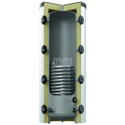 Zbiornik buforowy stojący REFLEX HF 1000/1_C pojemność 1000 l z wężownicą, izolacja: włókna poliestrowe z płaszczem foliowym, kolor: biały
