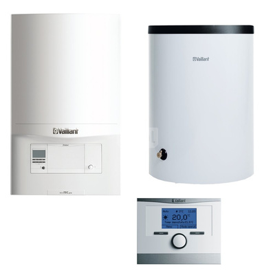 Pakiet - Kocioł gazowy jednofunkcyjny VAILLANT ecoTEC pro VC 186/5-3 kondensacyjny wiszący 5.7 - 20 kW + Czujnik c.w.u. + RegulatormultiMATIC 700 + Zasobnik c.w.uVIH R 120/6B