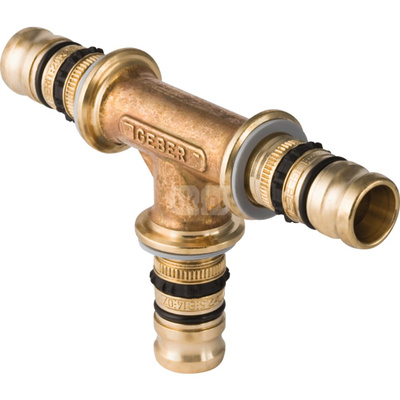 Trójnik GEBERIT Mepla 90' mosiądz 16 mm (końcówka wciskowa)