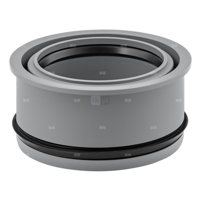 Złącze wewnętrzne MAGNAPLAST HT PLUS HTR redukcja, PP (szary), DN 160 x DN 110 (ww x wz), do kanalizacji