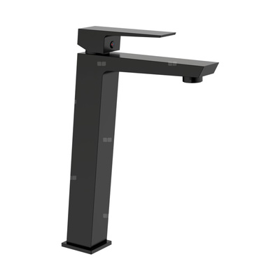 Wysoka bateria umywalkowa Paros czarna