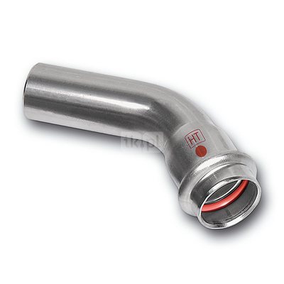 Łuk 45' SANHA NiroTherm Industry nyplowy, stal nierdzewna, 54 mm (zw x zw)