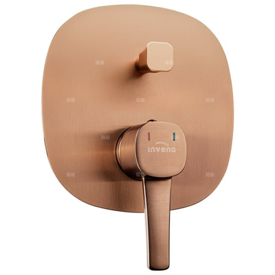 Zestaw podtynkowy z baterią podtynkową 2-funkcyjną Glamour miedź