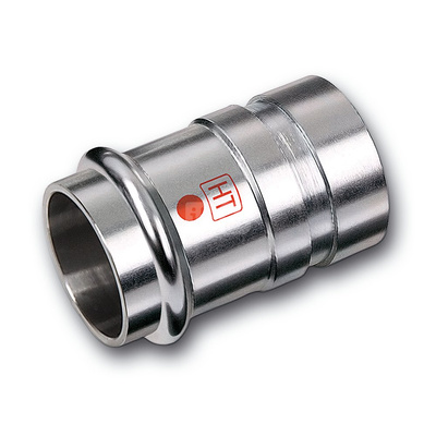 Nypel SANHA NiroTherm Industry, stal nierdzewna, 108 mm x 114 mm (zw x GW)