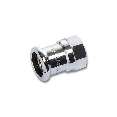 Mufa SANHA Press, miedź (chromowanie), 28 mm x 1 1/4'' (zw x GW)