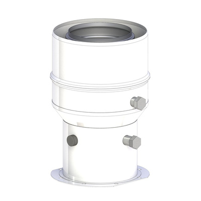 Złączka kotła Termet Econcondens Crystal 50kW fi80/125mm z króćcami pomiarowymi i uszczelkami