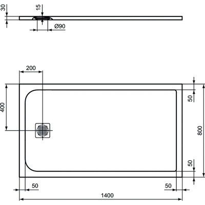 ULTRAFLAT S BRODZIK 140X80 JET BLK