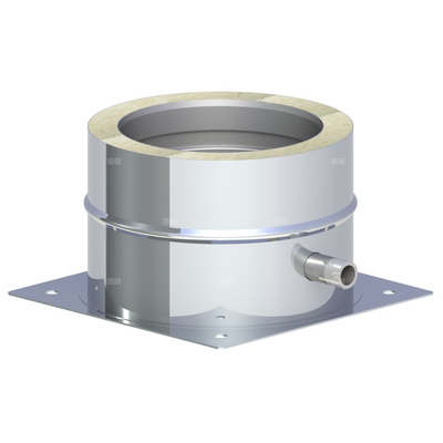 Płyta fundamentowa z odpływem skroplin w bokfi 200mm montaż na cokole fi 200mm montaż na cokole