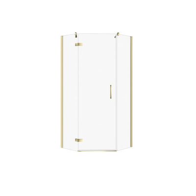 KABINA PRYSZNICOWA PIĘCIOKĄTNA CITY ZŁOTA 80X80X195 LEWA TRANS.