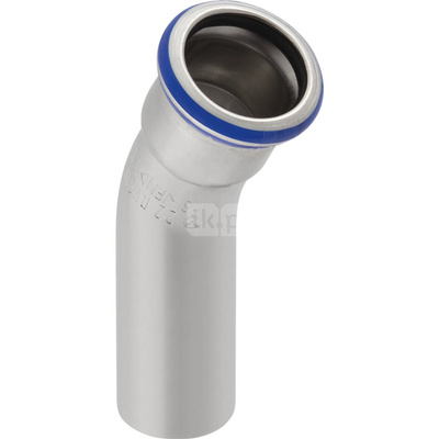 Kolano 30' GEBERIT Mapress Edelstahl jednokielichowe, stal nierdzewna, 22 mm, DN 20 x 22 mm x DN 20 (końcówka wciskowa x mufa zaprasowywana) z uszczelką