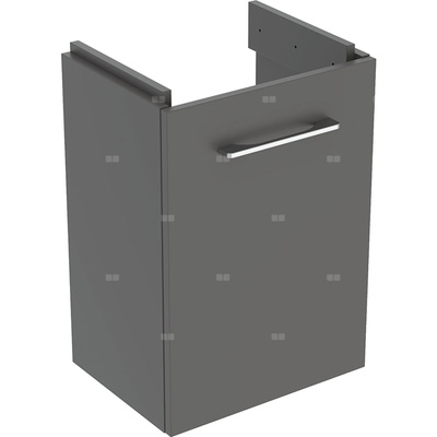 Dolna szafka pod umywalkę kompaktową Geberit Selnova Square, z jednymi drzwiami: Szerokość umywalki=45cm, Lava