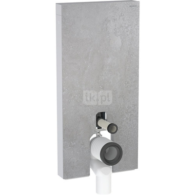 Moduł sanitarny do WC stojącego GEBERIT Monolith Plus, 1010 mm x 480 mm x 106 mm, front: imitacja betonu, bok: aluminium