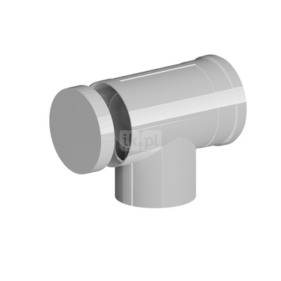 Kolano koncentryczne PP-AL 87 st. DN60/100mm z rewizją z uszczelkami [EPDM]