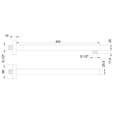 Ramię natryskowe czarne